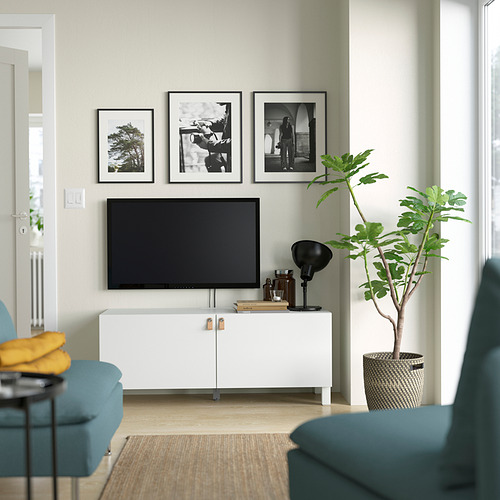 BESTÅ - 電視櫃附門板, 白色/Lappviken/Stubbarp 白色 | IKEA 線上購物 - PE823654_S4