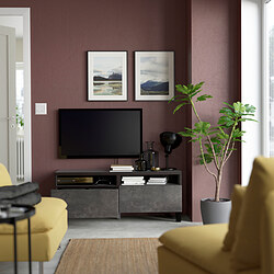 BESTÅ - TV bench with drawers, black-brown/Lappviken/Stubbarp black-brown | IKEA Taiwan Online - PE531768_S3