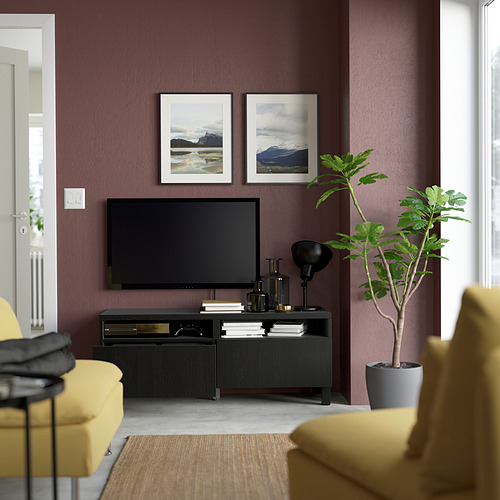 BESTÅ - TV bench with drawers, black-brown/Lappviken/Stubbarp black-brown | IKEA Taiwan Online - PE823769_S4