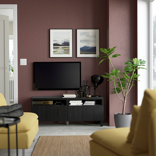 BESTÅ - TV bench with drawers, black-brown/Timmerviken/Stubbarp black | IKEA Taiwan Online - PE823803_S4