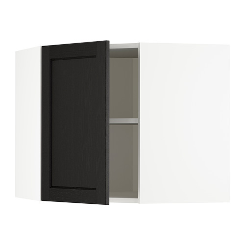 METOD corner wall cabinet with shelves