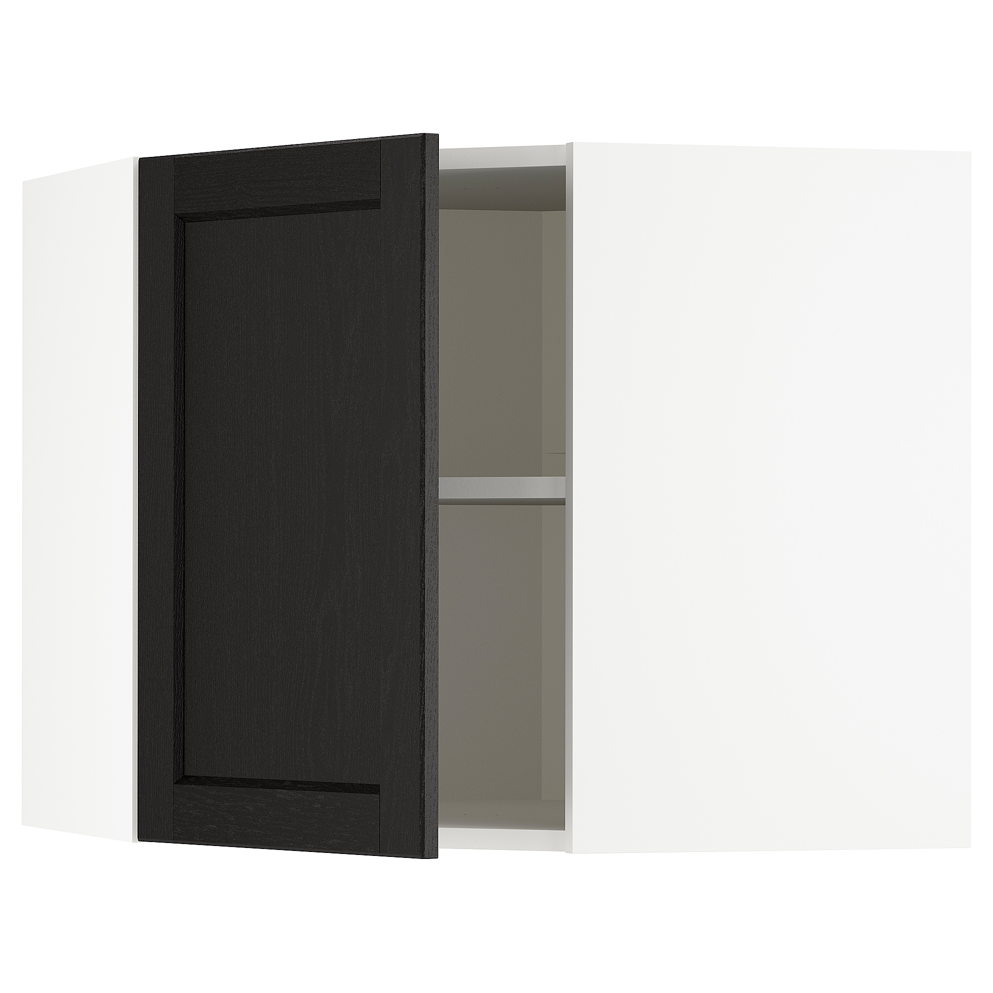 METOD corner wall cabinet with shelves