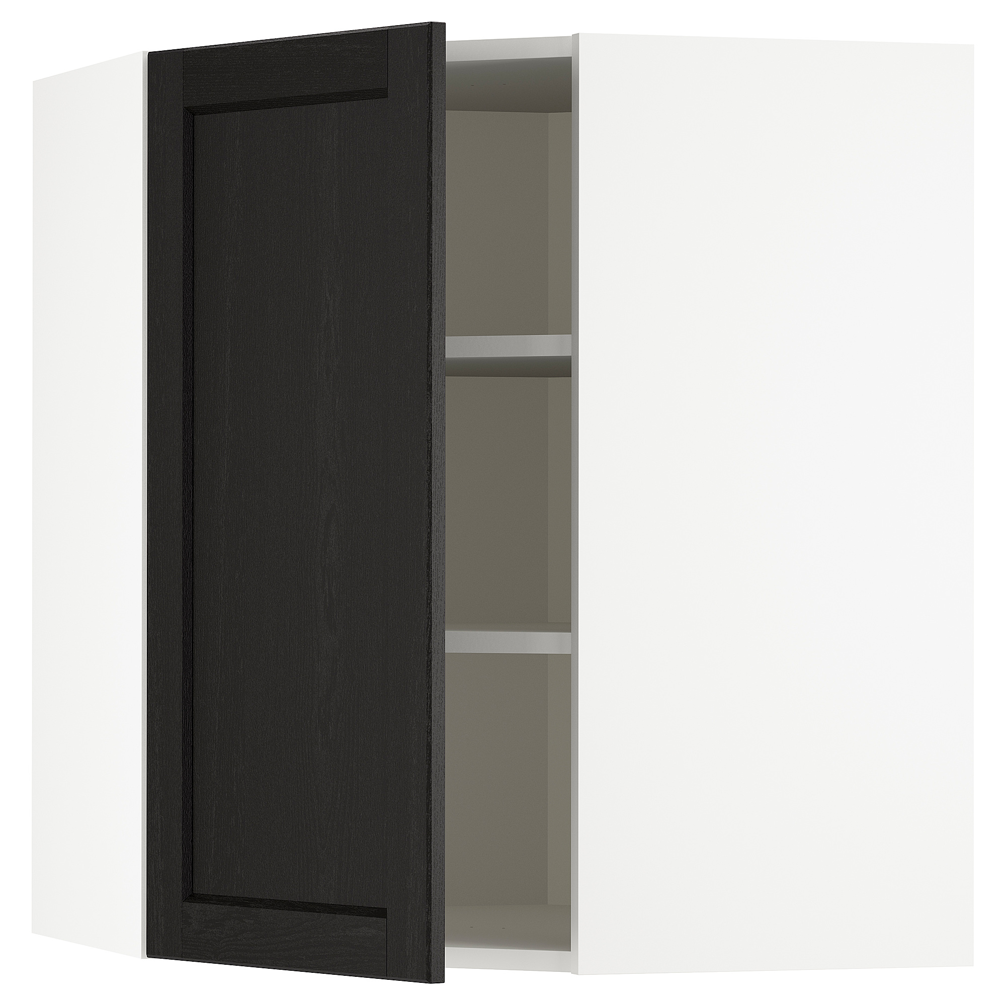 METOD corner wall cabinet with shelves