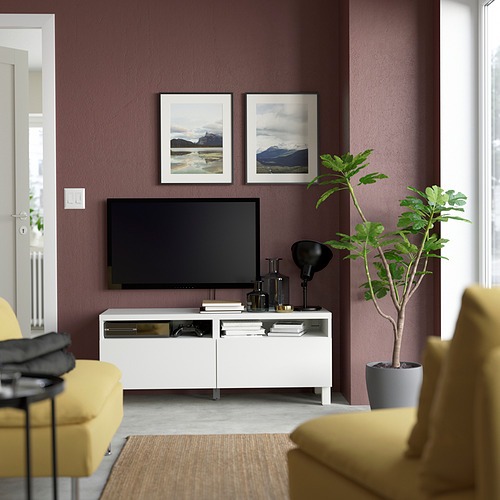 BESTÅ - TV bench with drawers, white/Lappviken/Stubbarp white | IKEA Taiwan Online - PE823748_S4