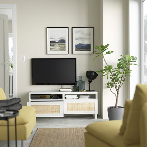 BESTÅ - TV bench with drawers, white/Studsviken/Stubbarp white | IKEA Taiwan Online - PE823741_S4