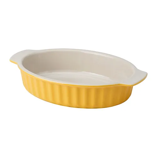 POETISK - oven dish, oval/light yellow, 32x21 cm | IKEA Taiwan Online - PE936775_S4