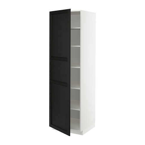 METOD high cabinet with shelves