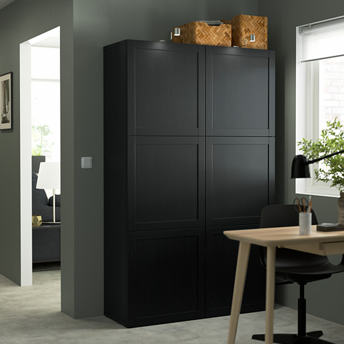 BESTÅ - storage combination with doors, Hanviken black-brown | IKEA Taiwan Online - PE823985_S4