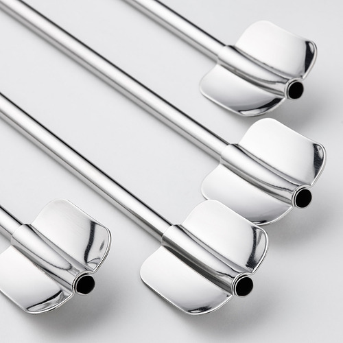 LUFTTÄT 5-pc drink strw/spoon set w clng br
