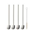 LUFTTÄT 5-pc drink strw/spoon set w clng br