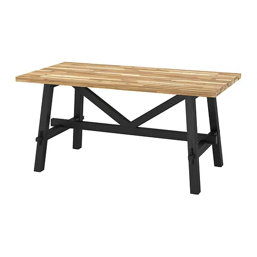 SKOGSTA - 桌子，相思木/黑色，160x81x74 公分 | IKEA 線上購物 - E1006831_S4