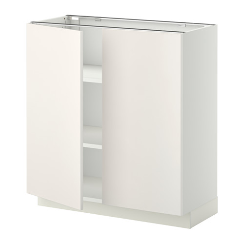 METOD - base cabinet with shelves/2 doors, white/Veddinge white, 80x37x80 cm | IKEA Taiwan Online - PE353746_S4