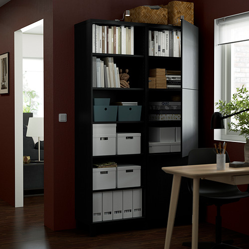 BESTÅ - storage combination with doors, black-brown/Lappviken/Stubbarp black-brown | IKEA Taiwan Online - PE824015_S4