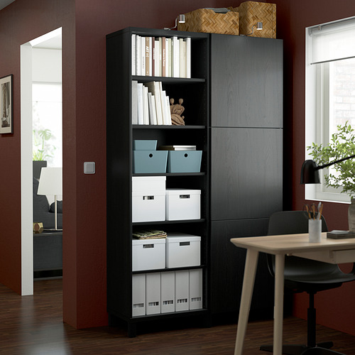 BESTÅ - storage combination with doors, black-brown/Lappviken/Stubbarp black-brown | IKEA Taiwan Online - PE824055_S4