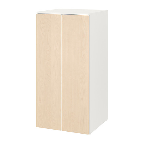SMÅSTAD/PLATSA - wardrobe, white birch/with 3 shelves | IKEA Taiwan Online - PE866014_S4