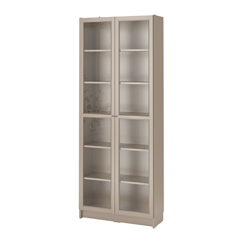 BILLY bookcase with glass-doors