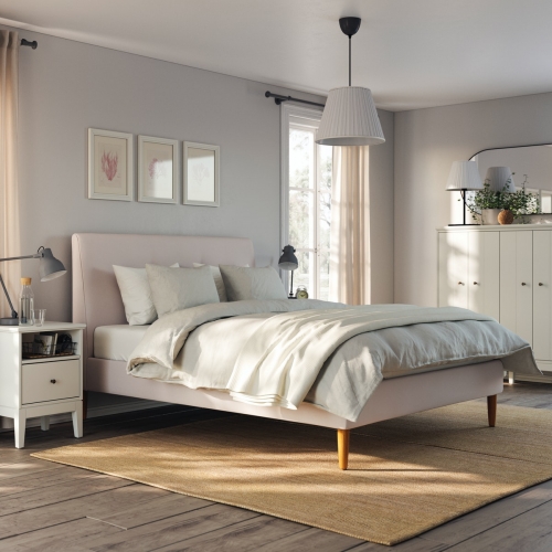 IDANÄS - 雙人軟墊式床框, 淺粉紅色 | IKEA 線上購物 - 60458939_S4