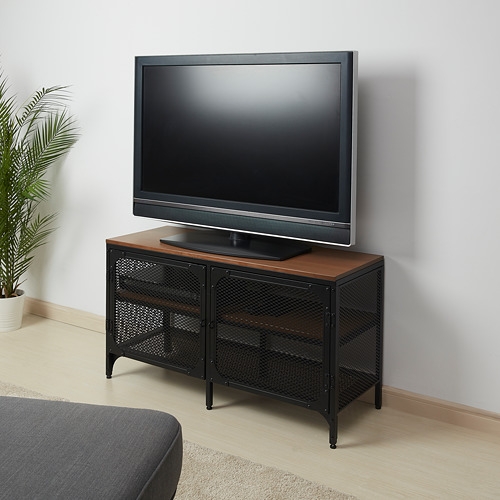 FJÄLLBO mueble TV, negro, 150x36x54 cm - IKEA