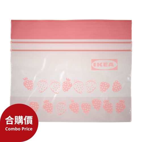 ISTAD - Resealable bag, patterned/light pink, 0.3L | IKEA Taiwan Online - 30516158_S4