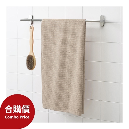 VÅGSJÖN - 浴巾, 淺米色 | IKEA 線上購物 - 90494610_S4