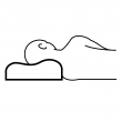 PAPEGOJBUSKE ergonomic pillow, side/back sleeper
