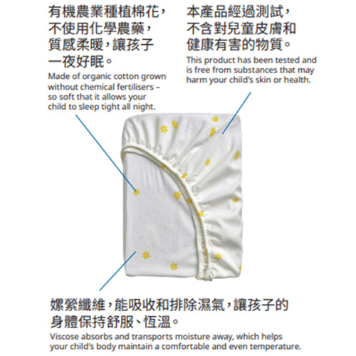 SKOGSDUVA fitted sheet