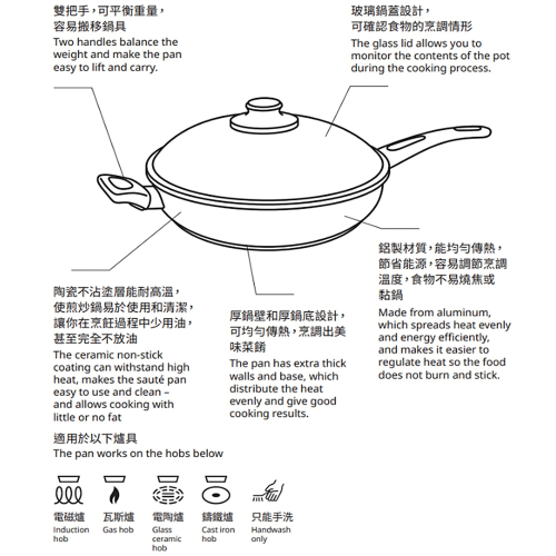 HEMLAGAD 炒鍋附蓋