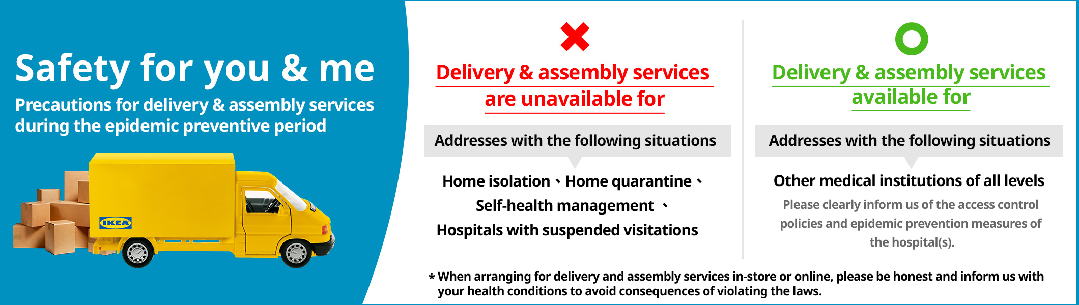 Deliver service fee and options ｜IKEA