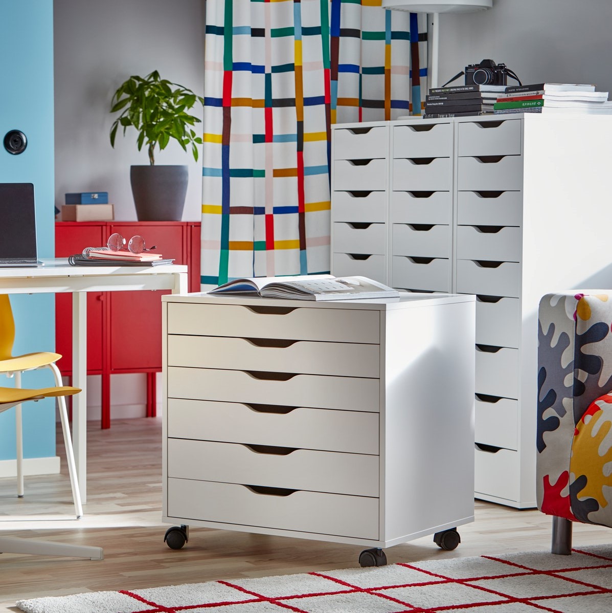 Drawer unit on castors ALEX, white