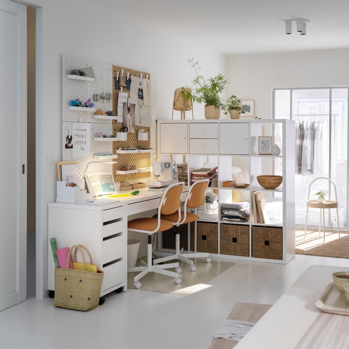 Drawer unit on castors MICKE, white