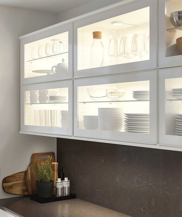 Ikea kitchen wall cabinets on sale glass doors