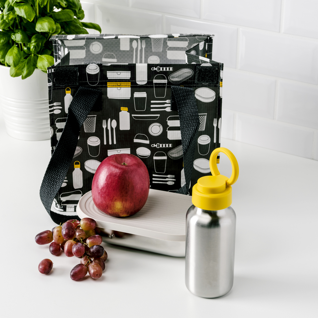 UTBJUDA Stackable lunch box for dry food, light grey-beige - IKEA