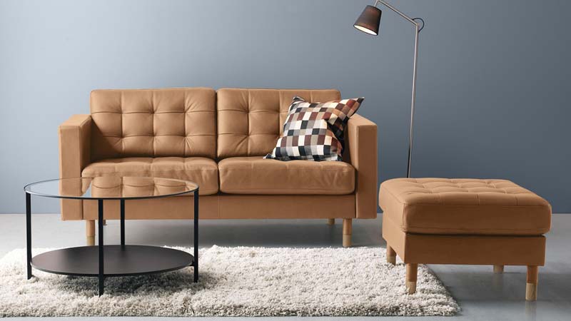 2-seat sofa LANDSKRONA, Golden-brown