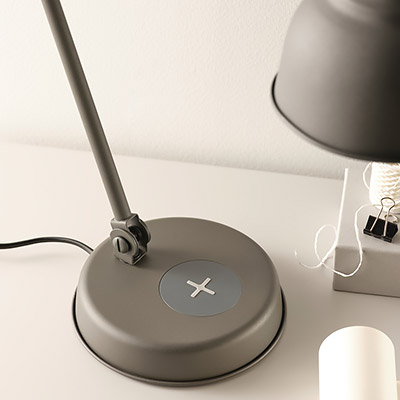 Ikea hektar lamp shop wireless charging