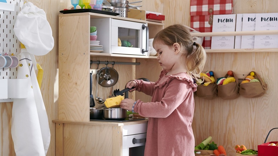 DUKTIG Play kitchen, birch, 28 3/8x15 3/4x42 7/8 - IKEA