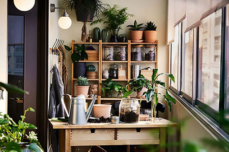 A balcony garden extending your home