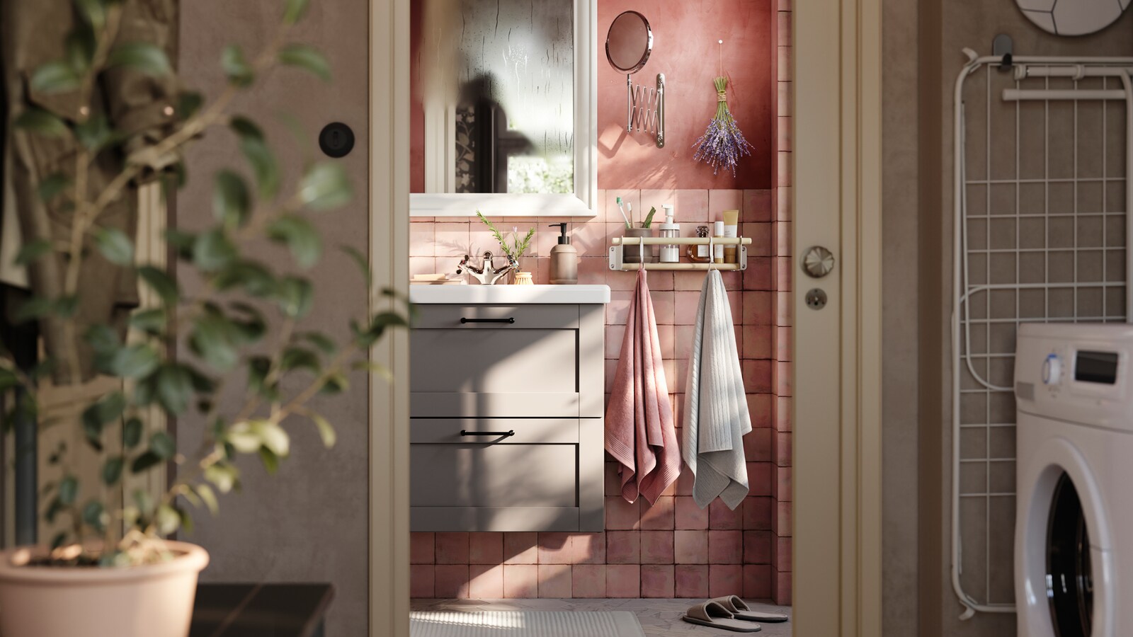 A small bathroom that will lift your spirits