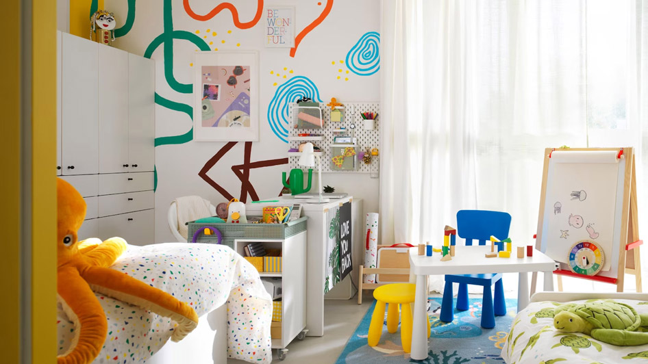 It’s more fun together – a creatively shared bedroom