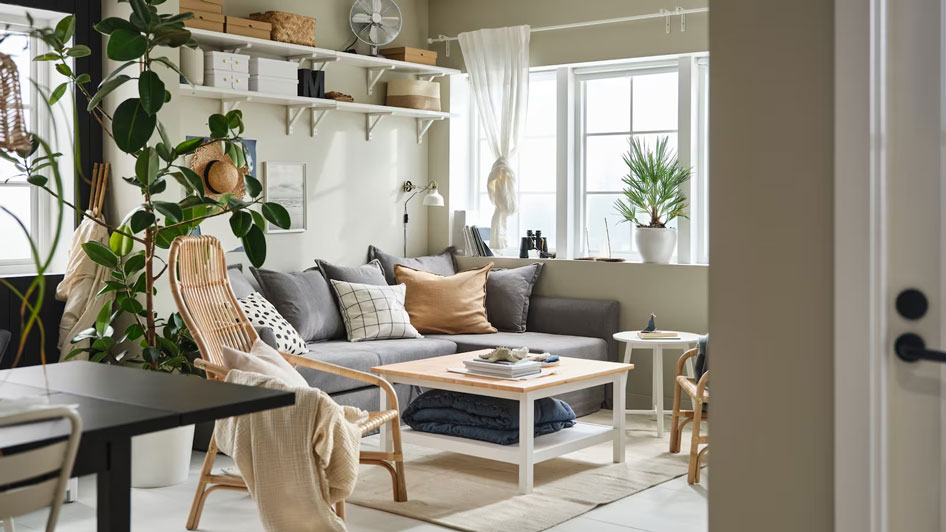 The dream of a beach house in grey and beige tones