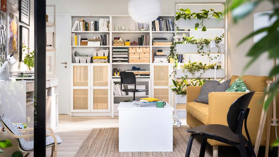 Multifunctional modern living room in natural harmony
