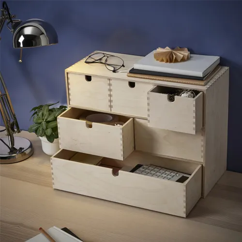 書桌收納, 奶茶色